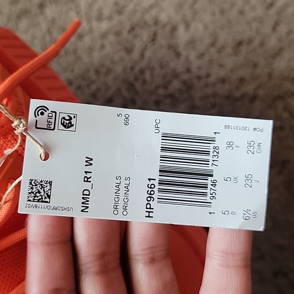 NWT Orange Adidas NMD_R1 - Picture 6 of 6